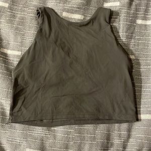 Athleta conscious crop olive green size small